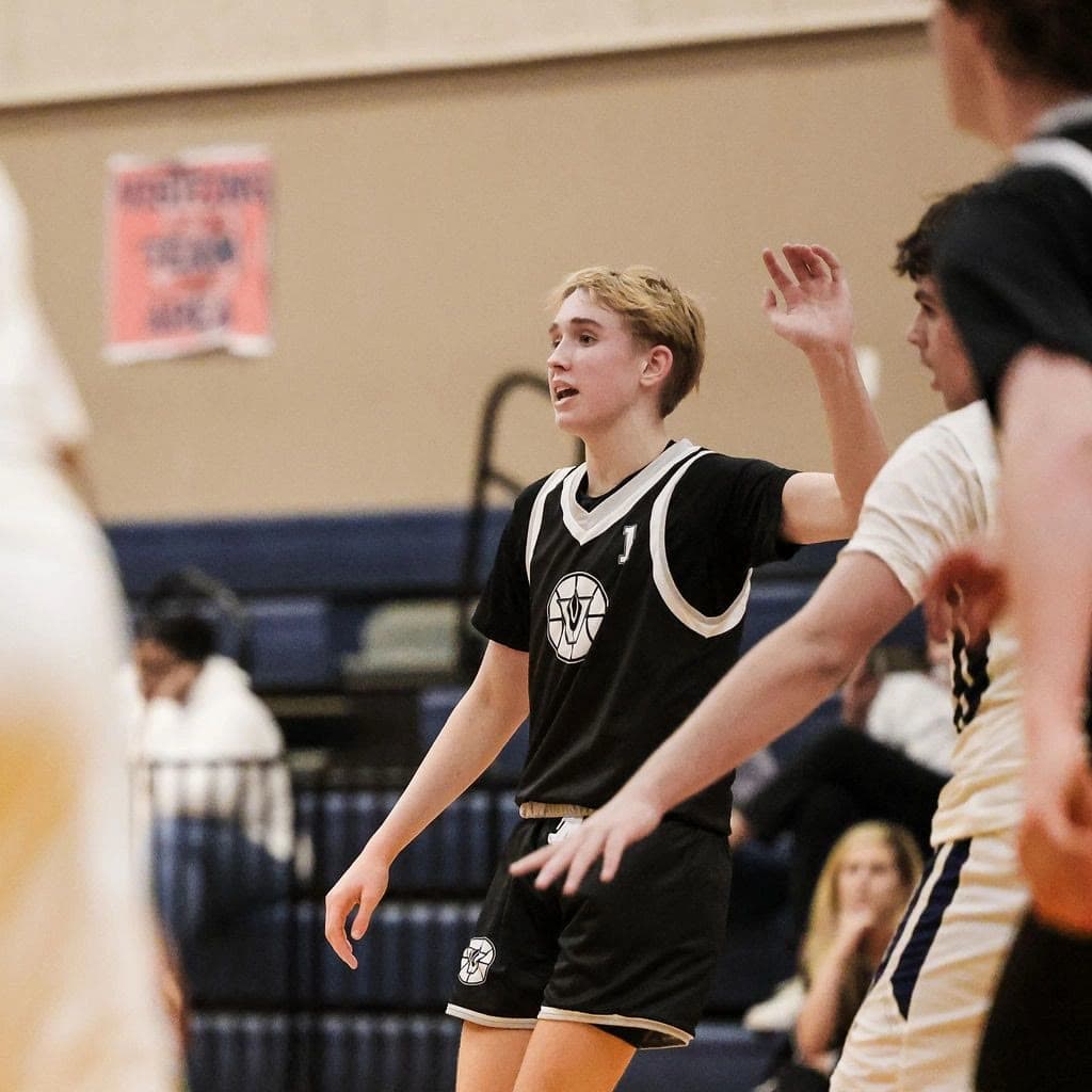 Vandegrift basketball players during a game
