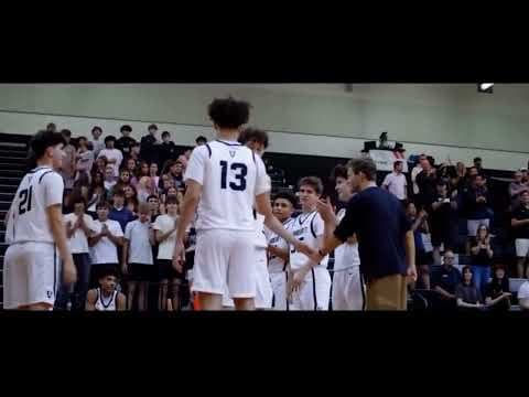 Poster frame for an archived Vandegrift basketball game