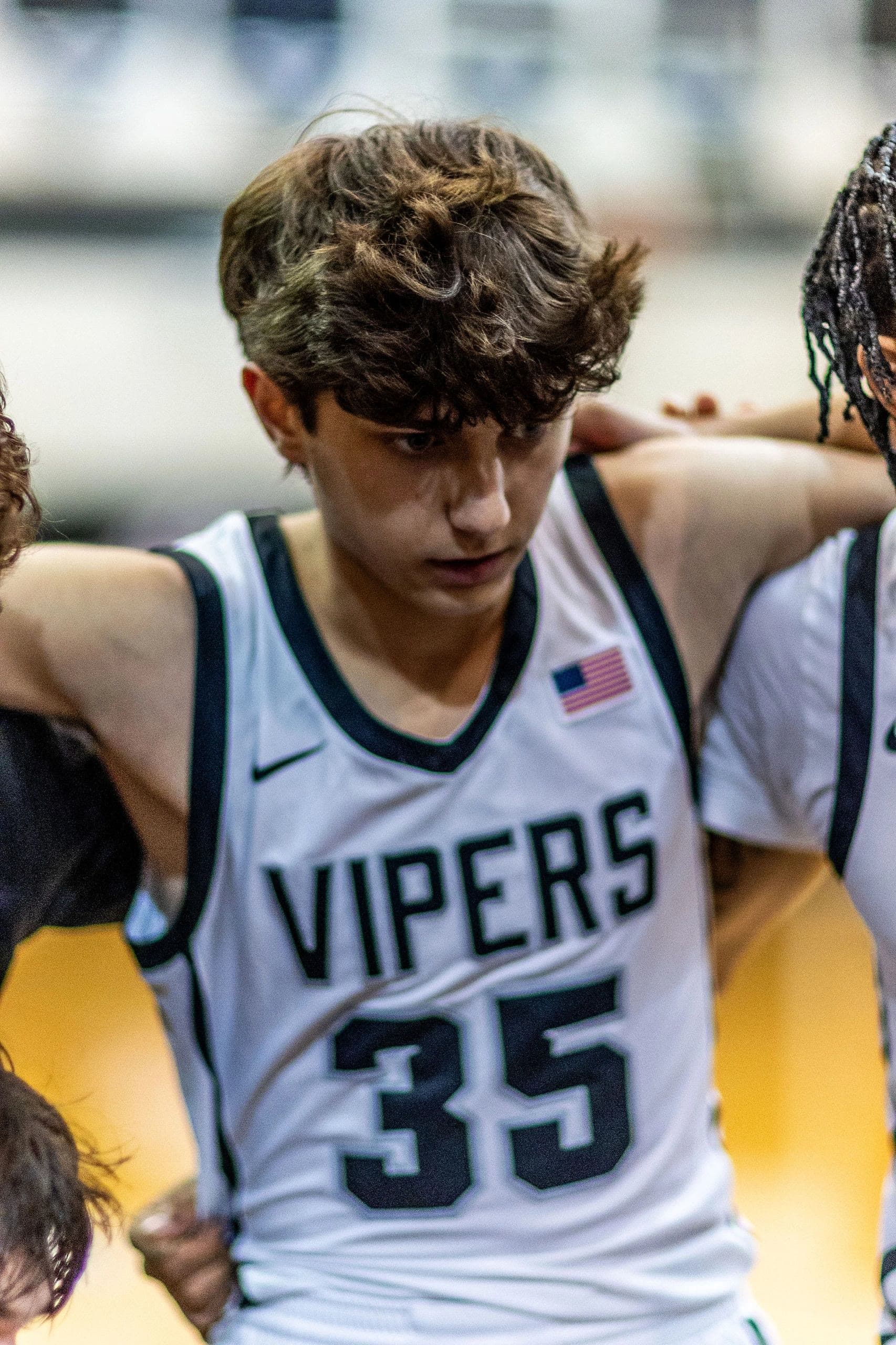 Vandegrift basketball players during competition