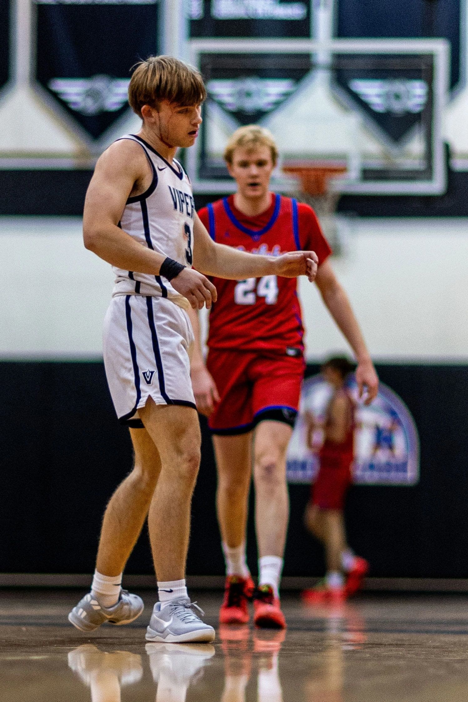 Vandegrift basketball action during a game